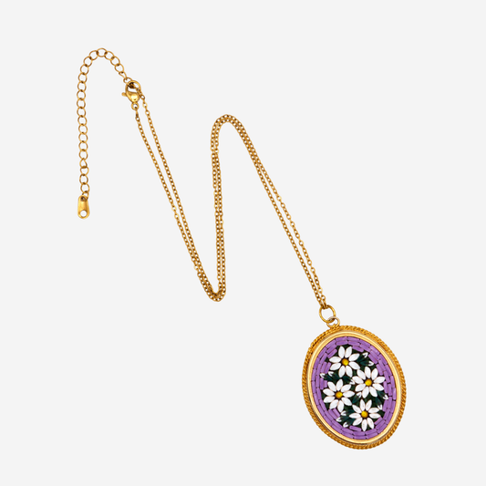 Fleur Micro-Mosaic Necklace